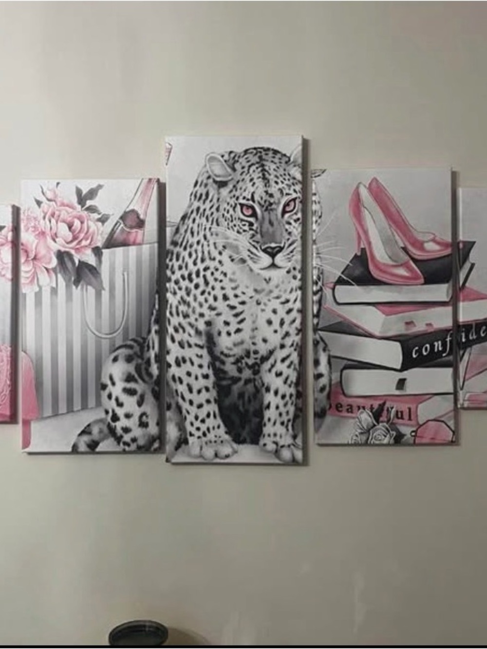 Pink Leopard Wall Art